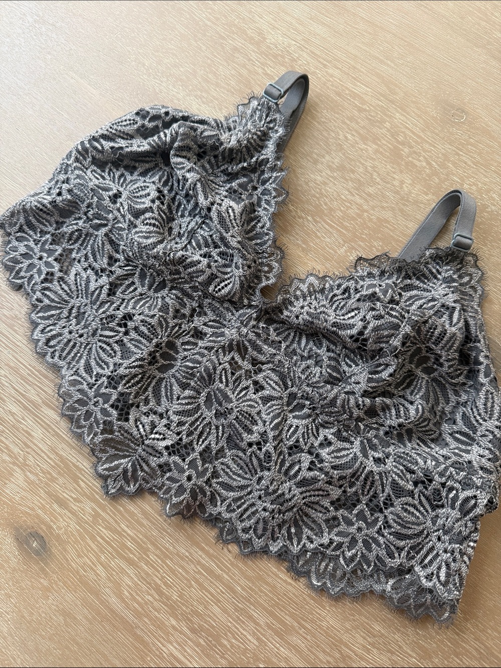 aerie Metallic Lace Bralette | XL
